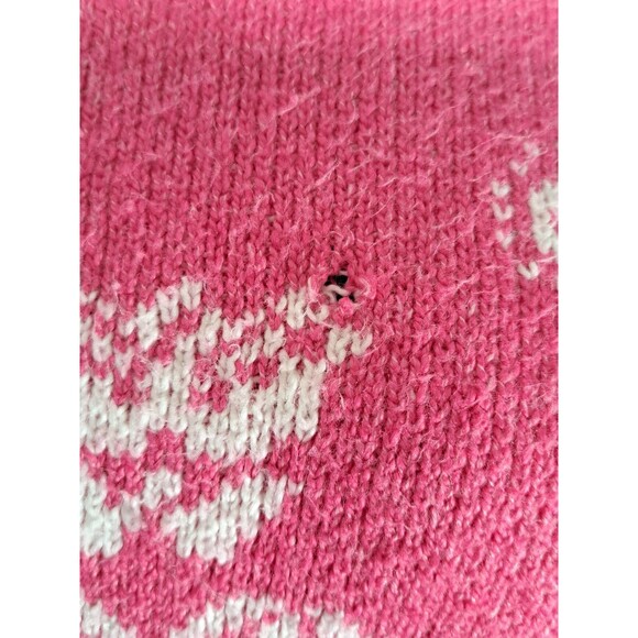 American Eagle Oversized Size L Pink Bandana Paisley Pullover Sweater SMALL FLAW - Picture 14 of 15